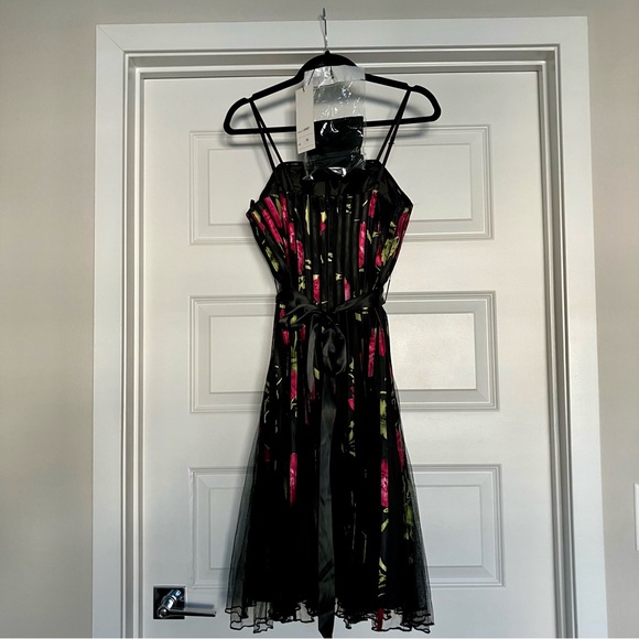 Coya Collection Dresses & Skirts - NEW Coya Collection Floral Black Evening Dress Womens Medium 2026-3b7